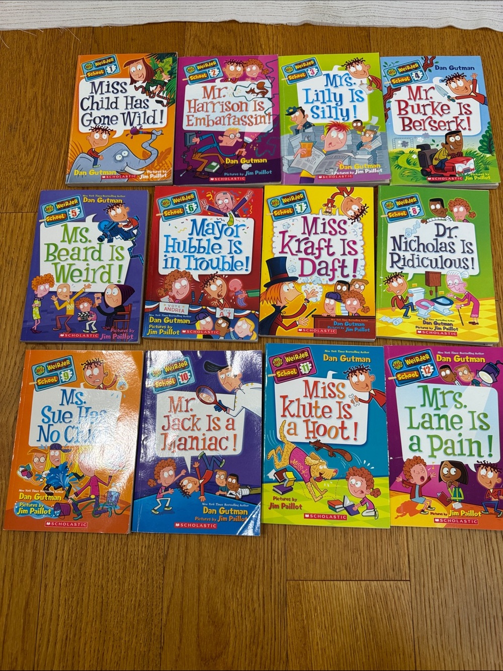 Set of 12 Scholastic My Weirder School Book Set -Books #1 - 12 Dan Gutman